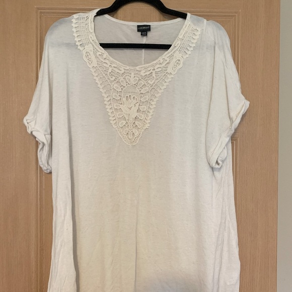 Embroidered yoke Swing Tee - Picture 1 of 7